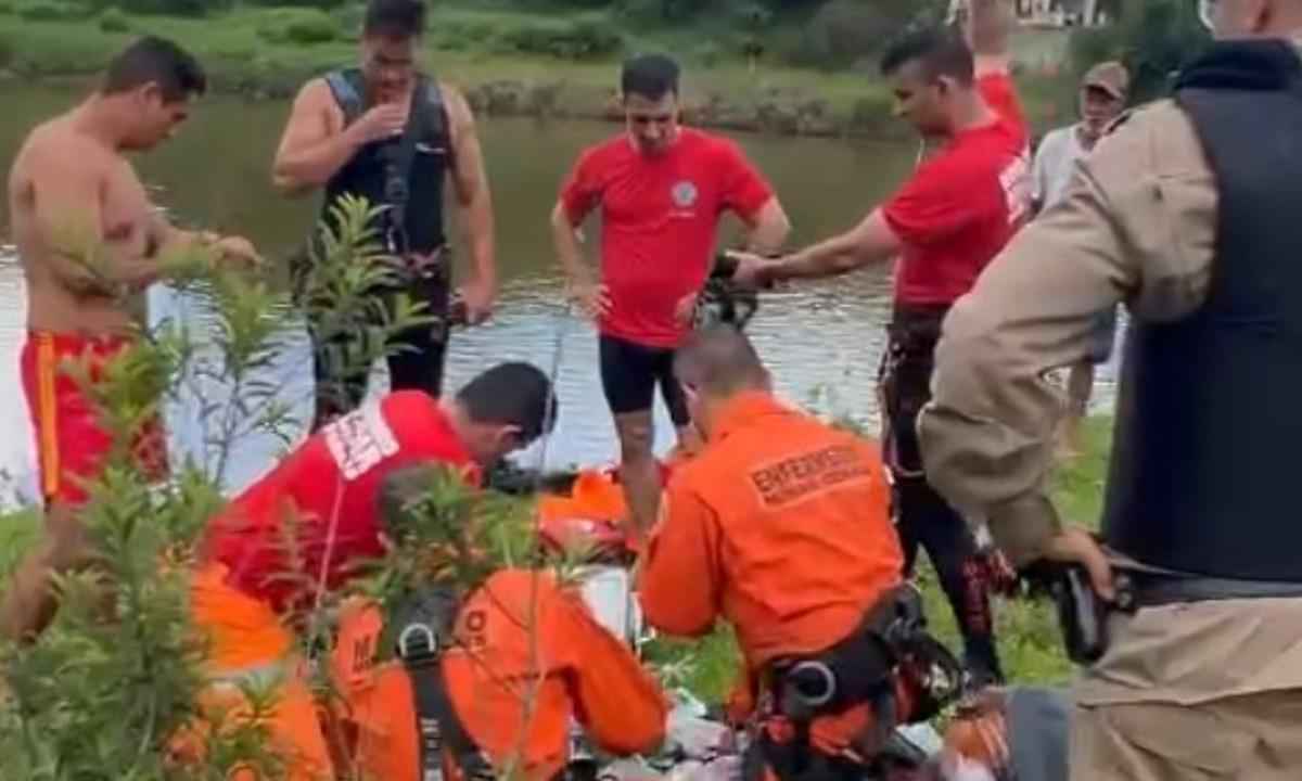 Vídeo: jovem de 20 anos morre afogado na véspera de Natal na Grande BH - Corpo de Bombeiros/Divulgação