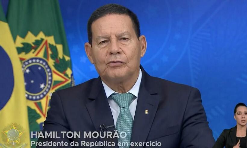 Mourão faz balanço positivo sobre governo Bolsonaro: 'País equilibrado' - Reprodução/TV Globo