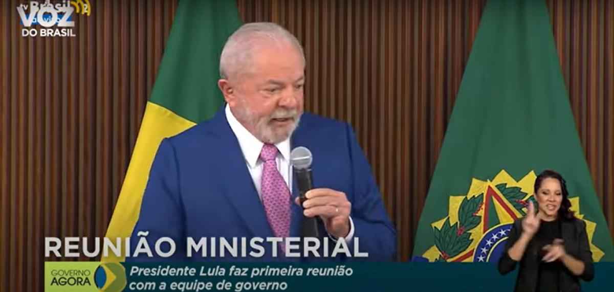 Lula afirma que ministros devem 'manter uma boa relação com o Congresso' - Reprodução/TV Brasil