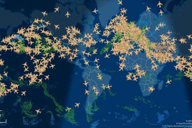 EUA suspendem voos no país após falha em sistema de aviação - Reprodução/FlightAware