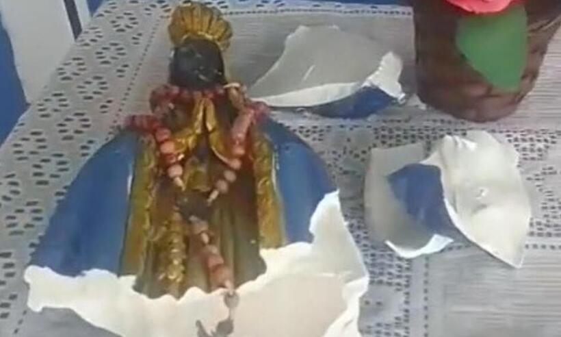 Vândalos destroem imagens de Nossa Senhora Aparecida no interior de MG - Divulgação