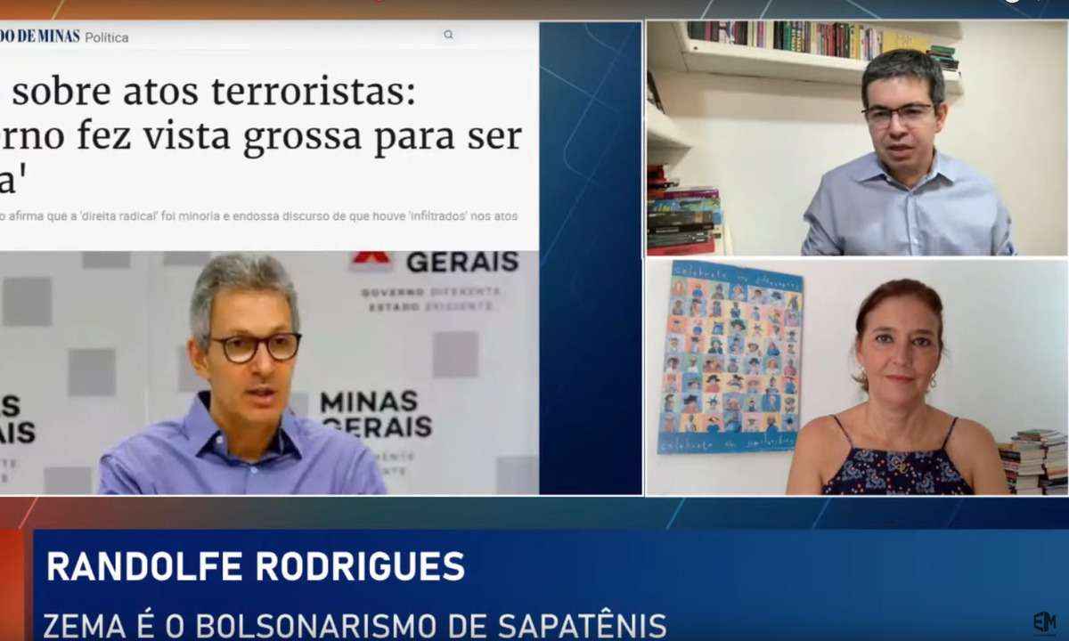 Randolfe sobre fala de Zema: Ele é o "bolsonarismo personalité' - Reprodução