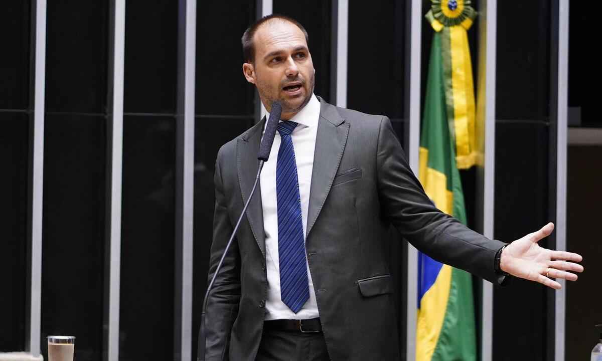 Eduardo Bolsonaro sobre moeda comum Brasil-Argentina: 'Não pode acabar bem' - Pablo Valadares/Câmara dos Deputados

