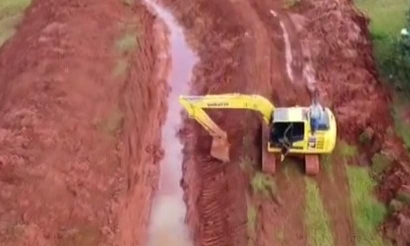 Ainda em risco: esvaziamento de represa condenada é parado depois de roubo - Divulgação/Prefeitura de Campina Verde