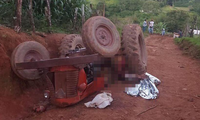 Trator capota e mata idoso esmagado no Sul de Minas - SALA DE IMPRENSA CBMMG