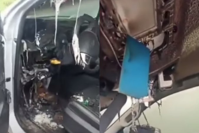 Caminhonete é destruída por raio e motorista escapa; físico explica - Reprodução/YouTube Rede ISTV