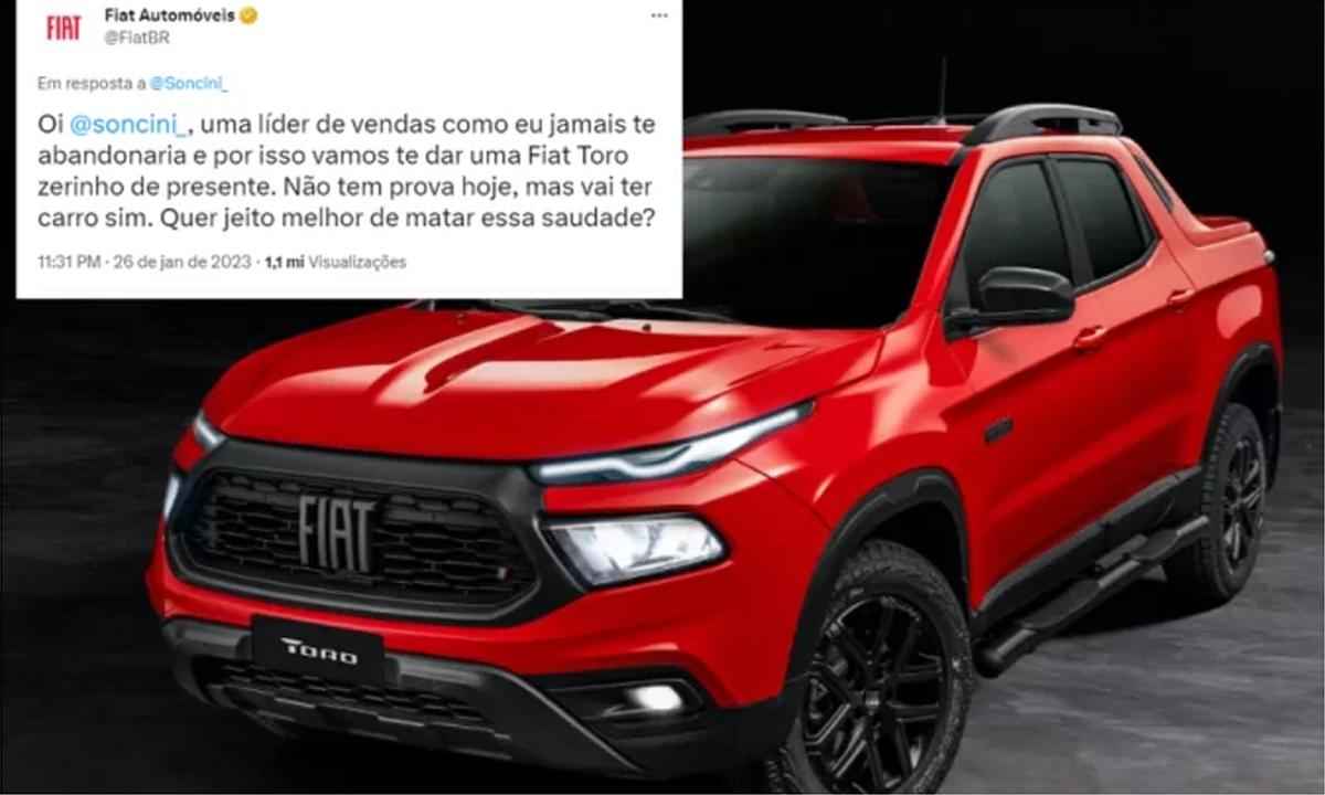 Fiat promete carro a fã do BBB 23 que reparou mudança de patrocinador - Divulgação/Fiat