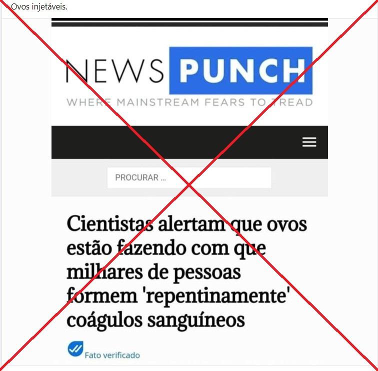 Publicações espalham desinformação sobre ovos, coágulos sanguíneos e vacinas anticovid
