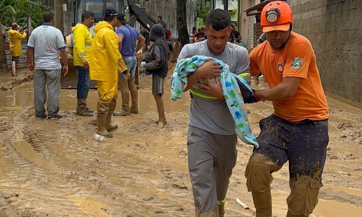 Chuva em SP: Tarcísio pede ajuda às Forças Armadas para resgate de vítimas - Reprodução/Prefeitura de São Sebastião