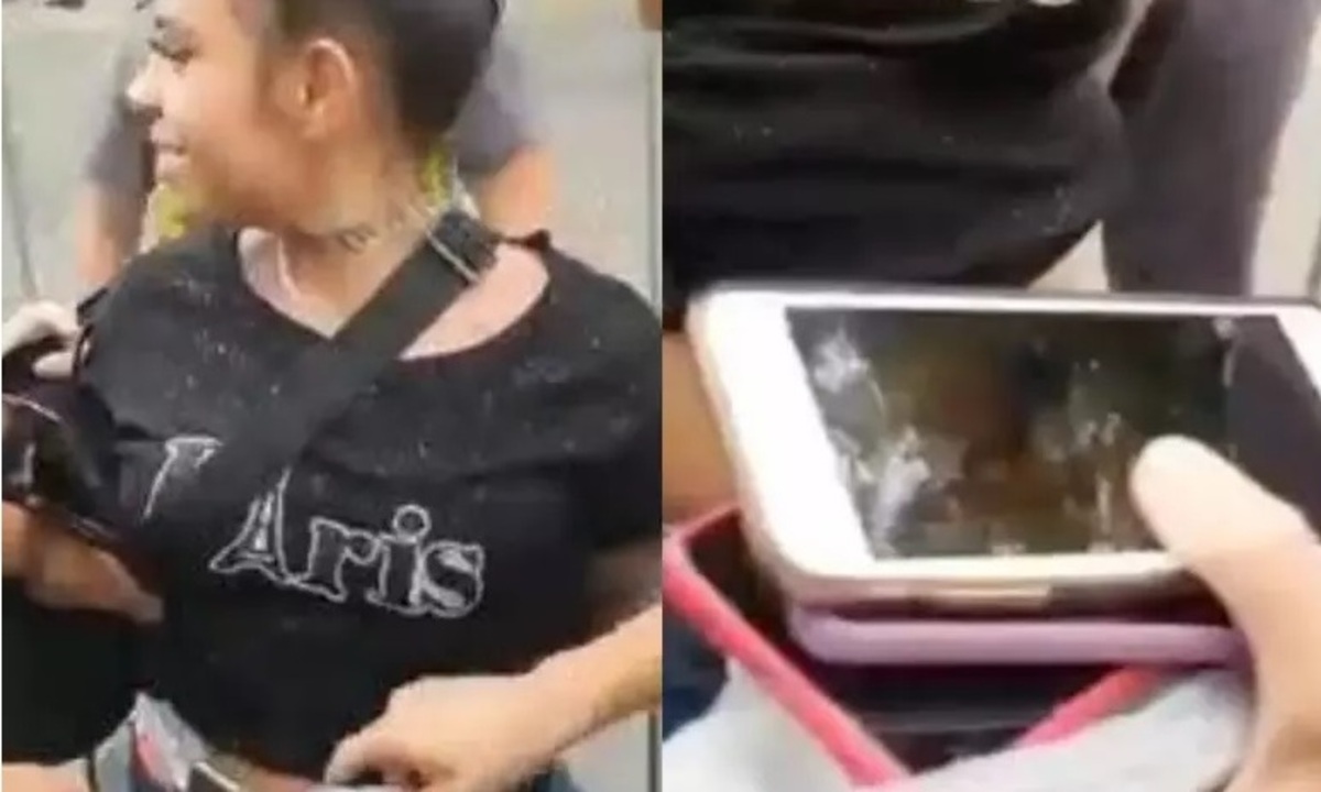 Carnaval: mulher é presa com 13 celulares na calça e debocha da PM - Reprodução/Twitter