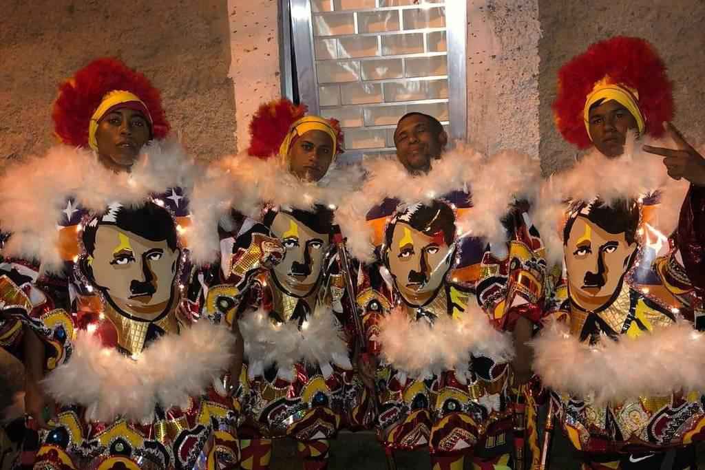 Grupo se fantasia de Hitler no carnaval do Rio de Janeiro - Reprodução/Redes sociais