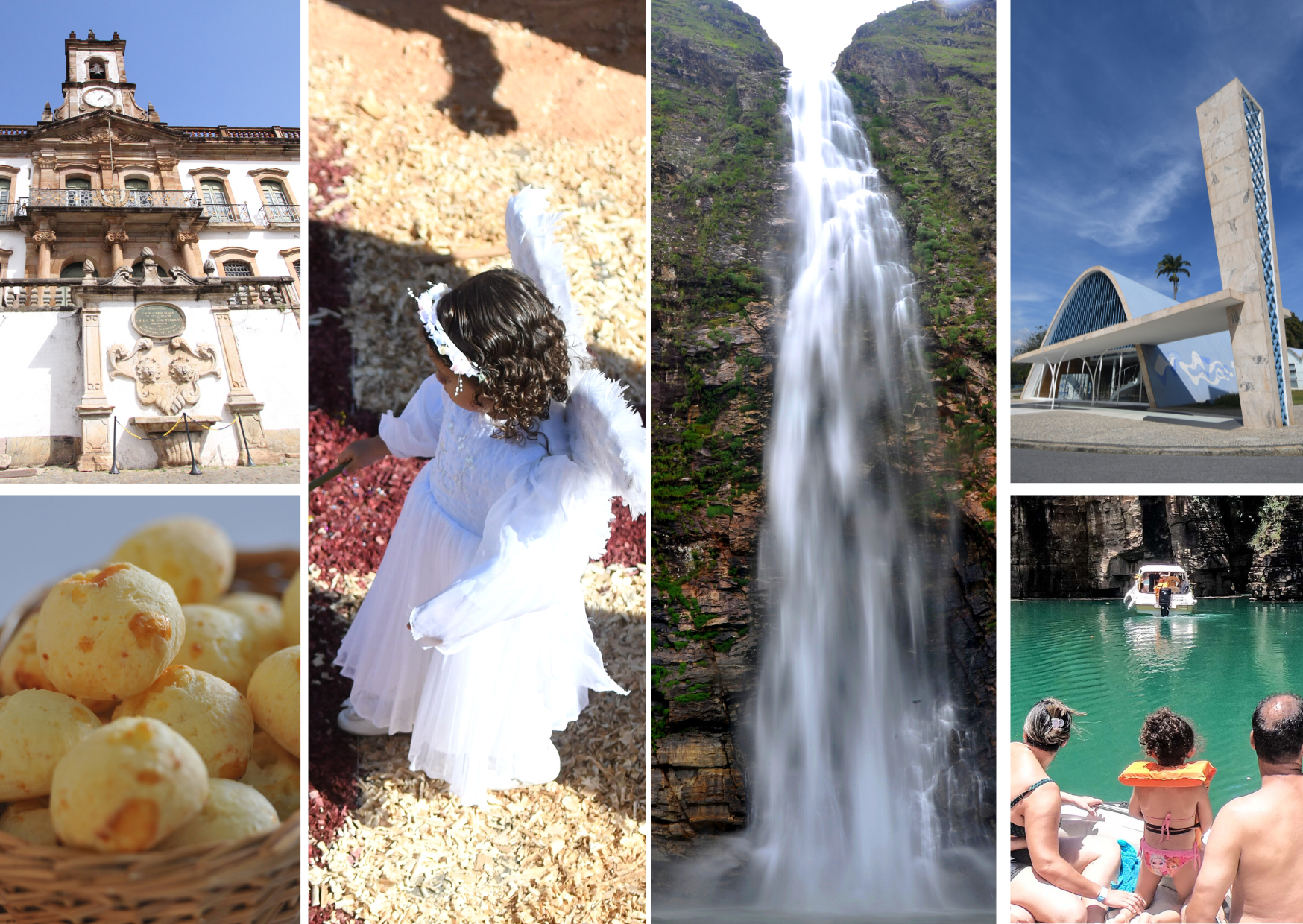 Visite Minas, uai: gringos vão conhecer o que o estado tem de melhor - Montagem de fotos: Leandro Couri, Alexandre Guzanshe e Edésio Ferreiras