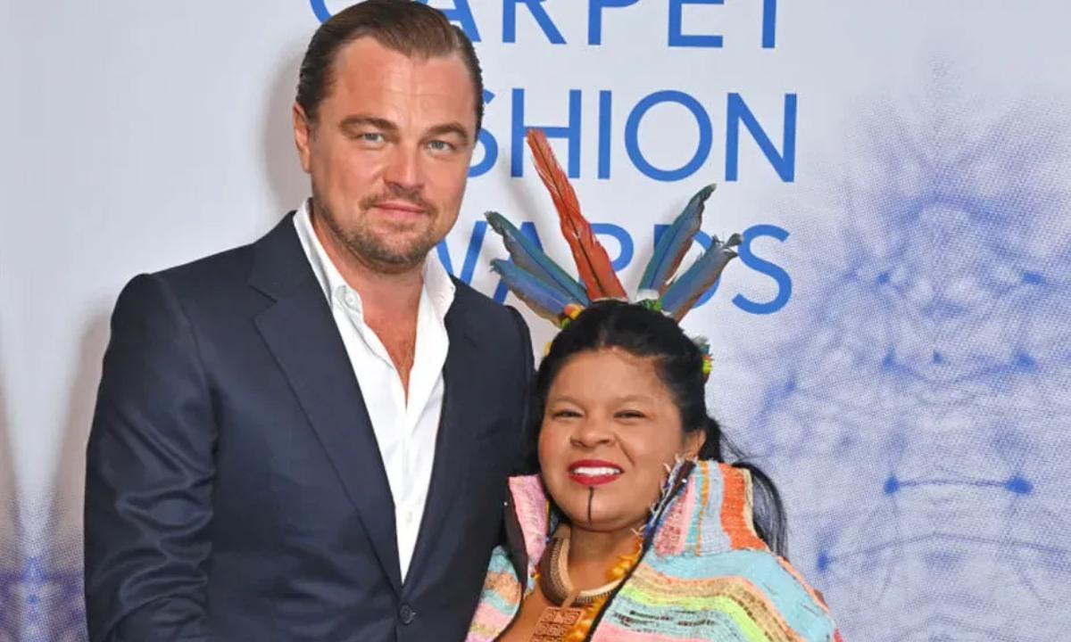 Leonardo DiCaprio homenageia Sonia Guajajara em evento pré-Oscar - Getty Images