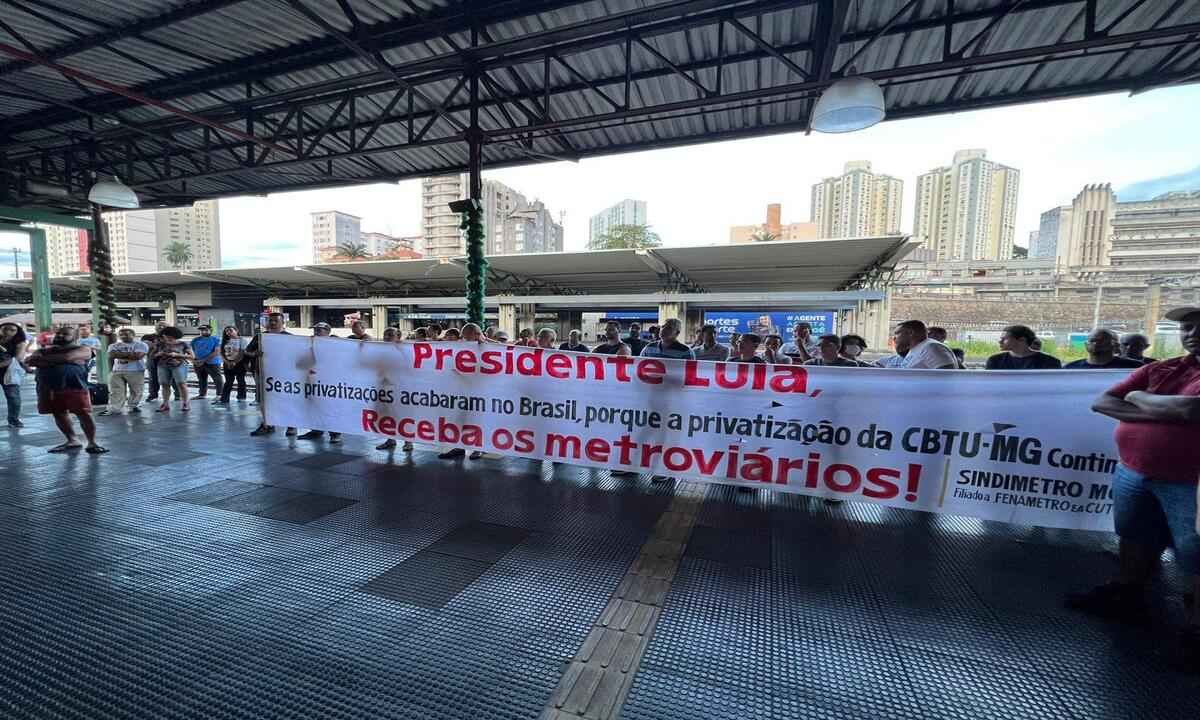 Greve do metrô de BH é mantida, pelo menos, até sexta-feira (17/3)  - Sindimetro/Divulgação 