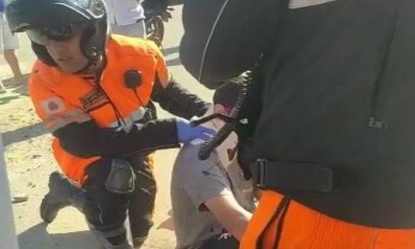 Motociclista atropela cavalo e fica ferido em avenida de BH - CBMMG
