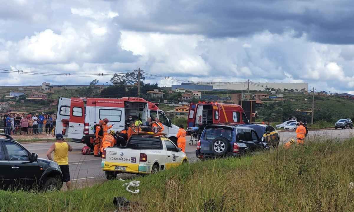 BR-040: rodas de caminhão se soltam, matam uma criança e ferem outras três - Reprodução/Corpo de Bombeiros