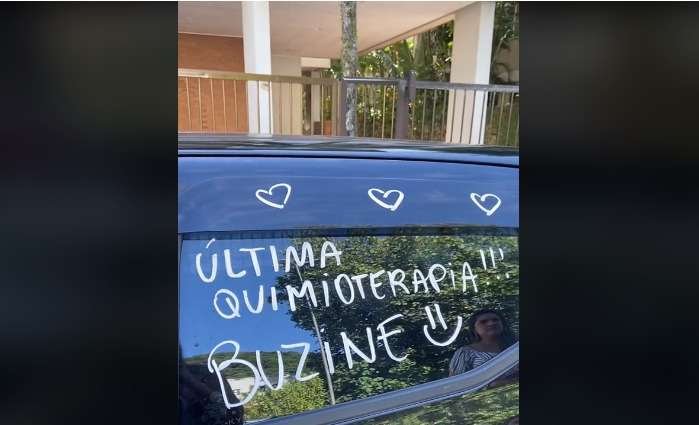 Pacientes com câncer fazem 'buzinaço' para comemorar fim da quimioterapia - Tik Tok/Reprodução 