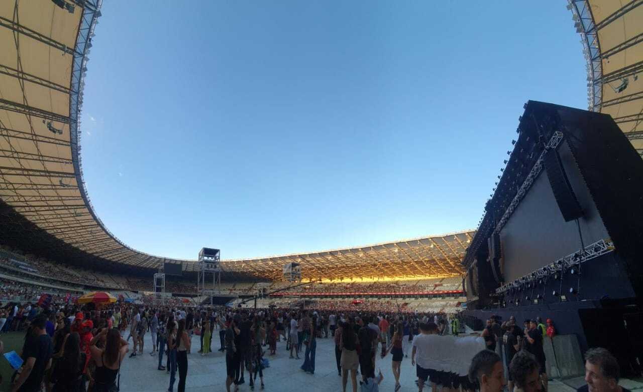 vista do est&aacute;dio do Mineir&atilde;o, no dia do &uacute;ltimo show do Skank