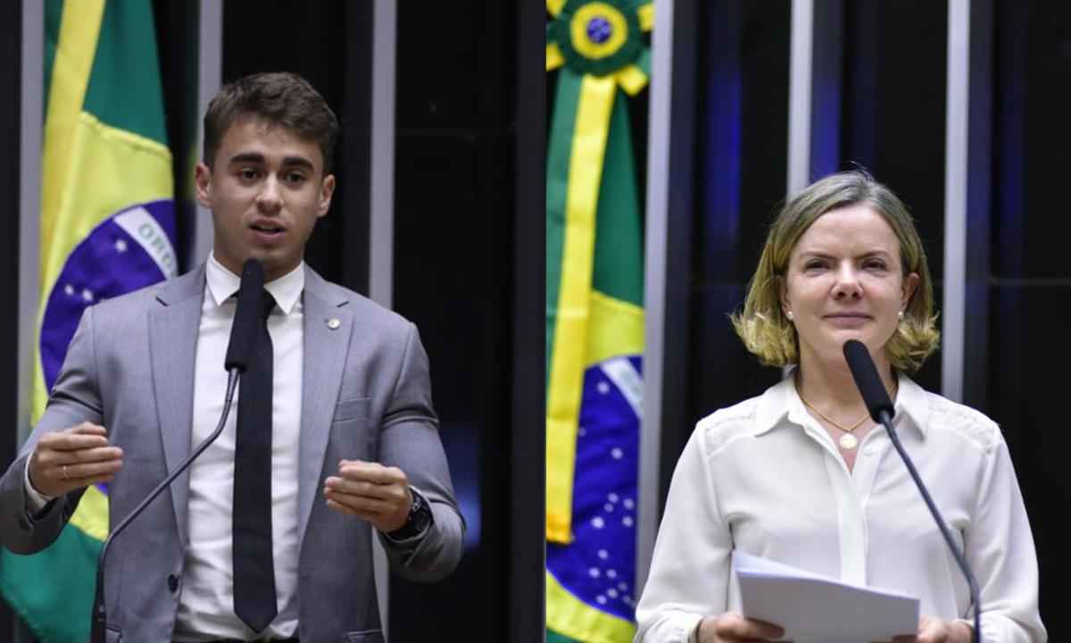 Nikolas ironiza vídeo de presidente do PT sobre volta de Bolsonaro - Bruno Spada/Zeca Ribeiro/Câmara dos Deputados