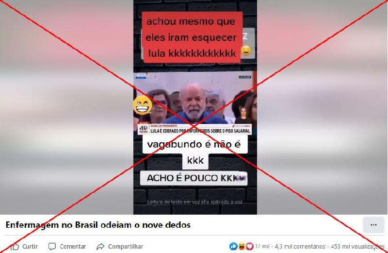 Vídeo em que servidores parecem chamar Lula de 'vagabundo' teve o áudio adulterado
