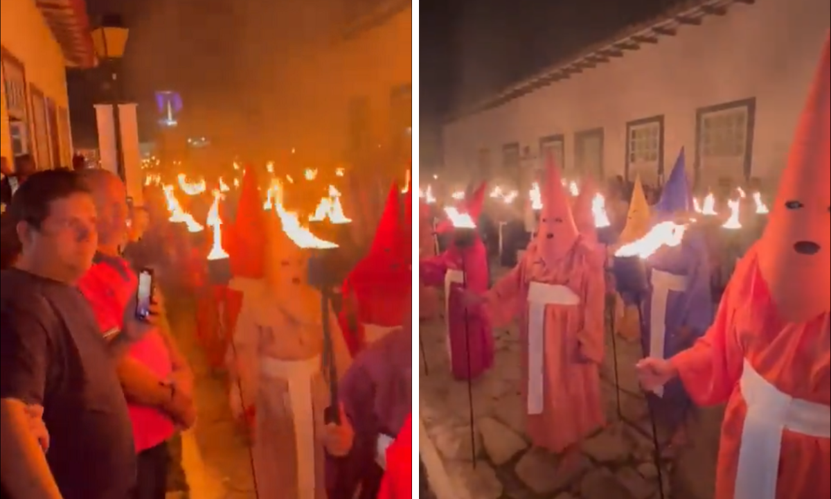 Internauta compara procissão da Semana Santa com a Ku Klux Klan - Reprodução / Twitter