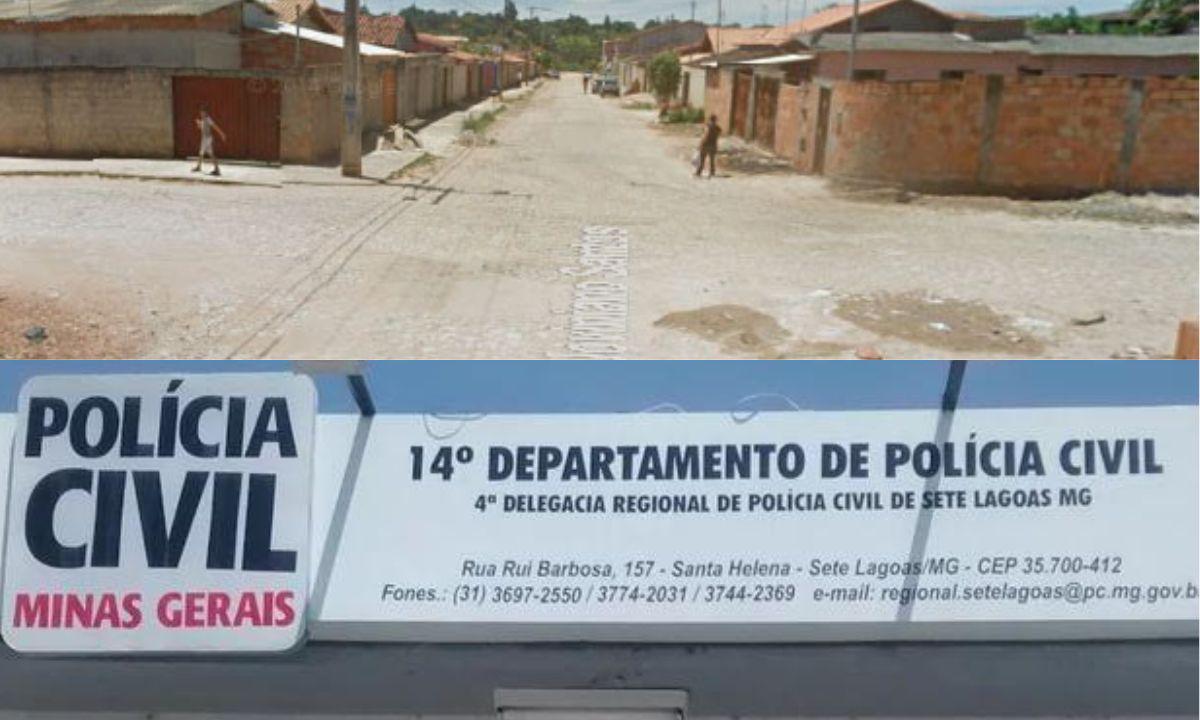 Idoso exibe órgão genital para criança e é atingido com pedrada na cabeça - Reprodução/Google/Polícia Civil de Minas Gerais