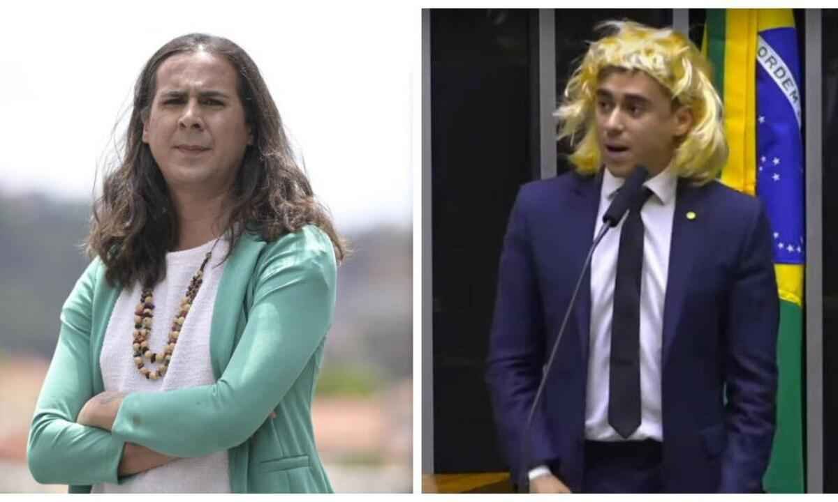 Duda cobra R$ 65 mil de Nikolas após condenação por transfobia - Douglas Magno/AFP e TV Câmara/YouTube/Reprodução