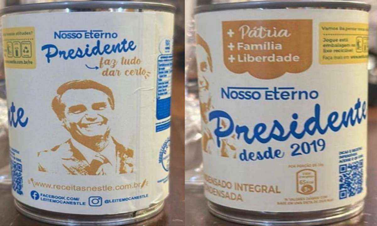 Bolsonaro ganha lata de leite condensado personalizada - Reprodução/ Instagram