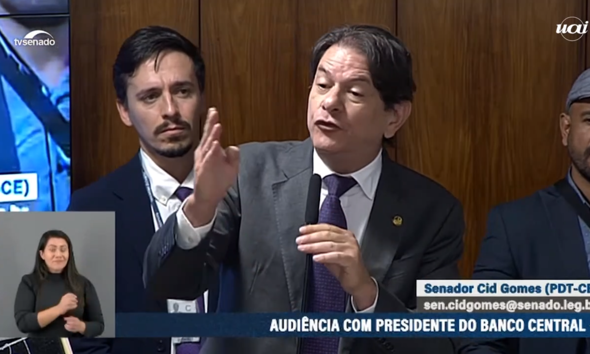 Cid Gomes critica presidente do BC: 'Fez manifestações pró-Bolsonaro' - Reprodução/TV Senado