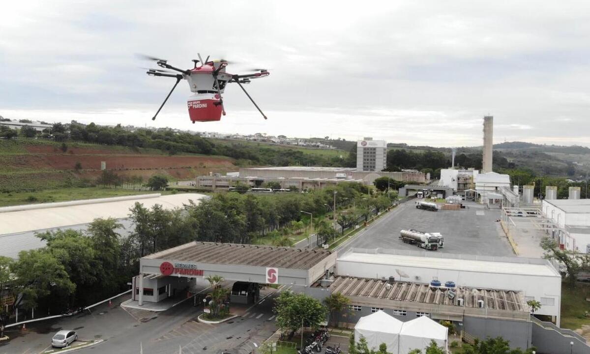 BH terá primeira rota por drone para transporte de amostras biológicas - Hermes Pardini/Divulgação