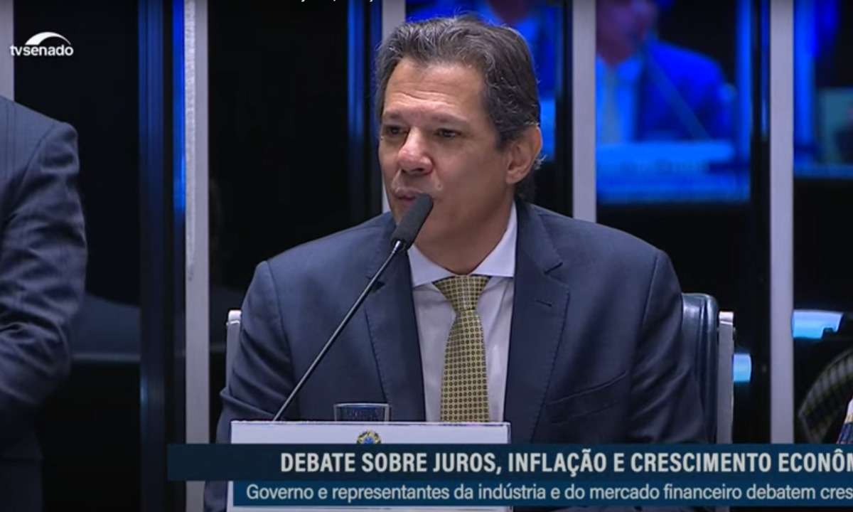 Haddad para Cleitinho: 'Primeira vez que vejo um senador com sua coragem' - Reprodução/TV Senado