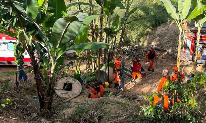 Homens morrem ao cair em cisterna de 12 metros de altura, na Grande BH - CBMMG / Divulgação