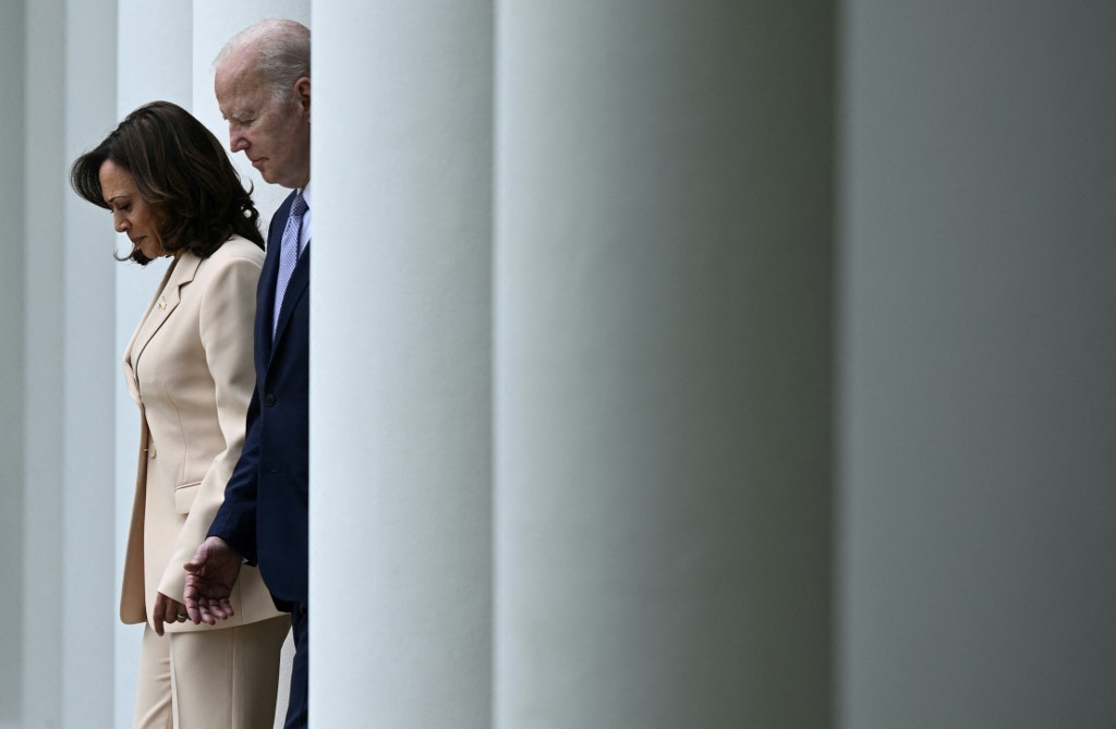 Com Biden aos 80, Kamala entra na linha de frente em corrida da reeleição - Brendan SMIALOWSKI / AFP