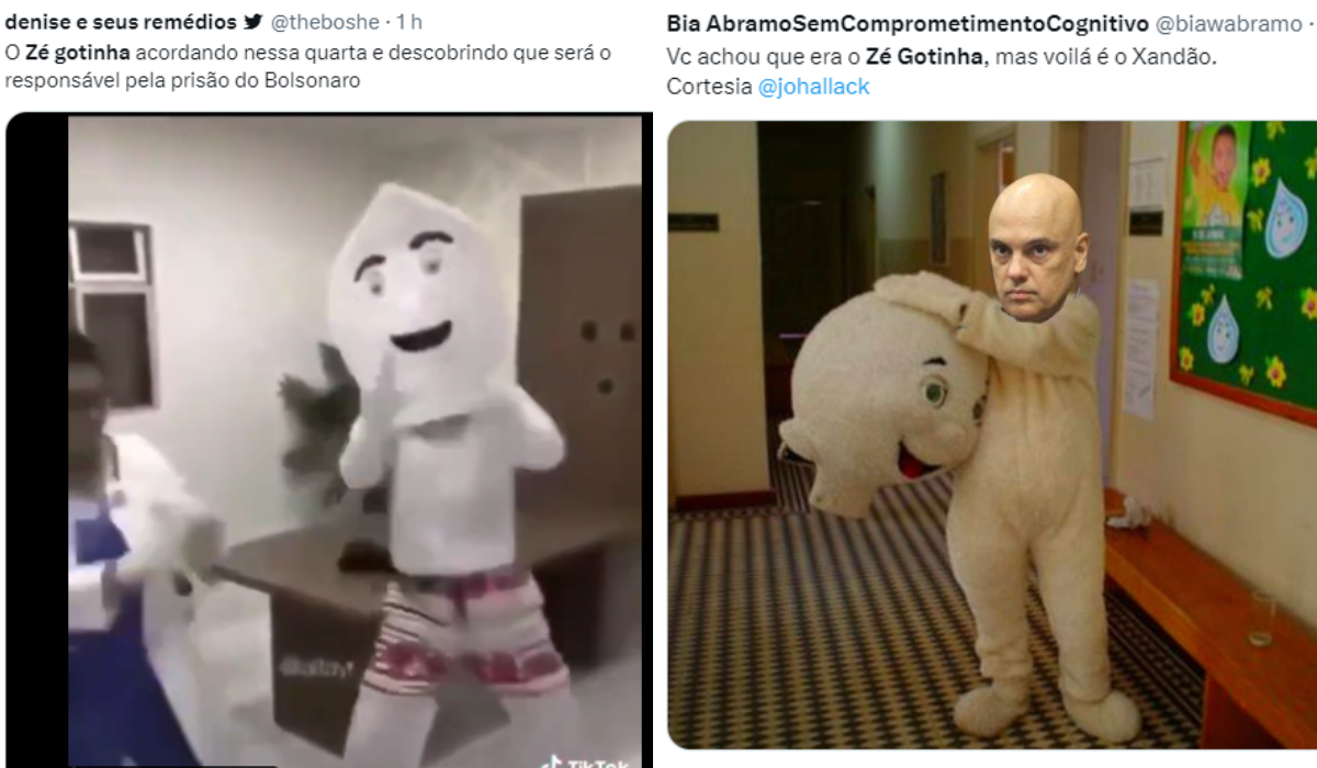 Zé Gotinha vira meme após operação da PF contra Bolsonaro - Reprodução / redes sociais