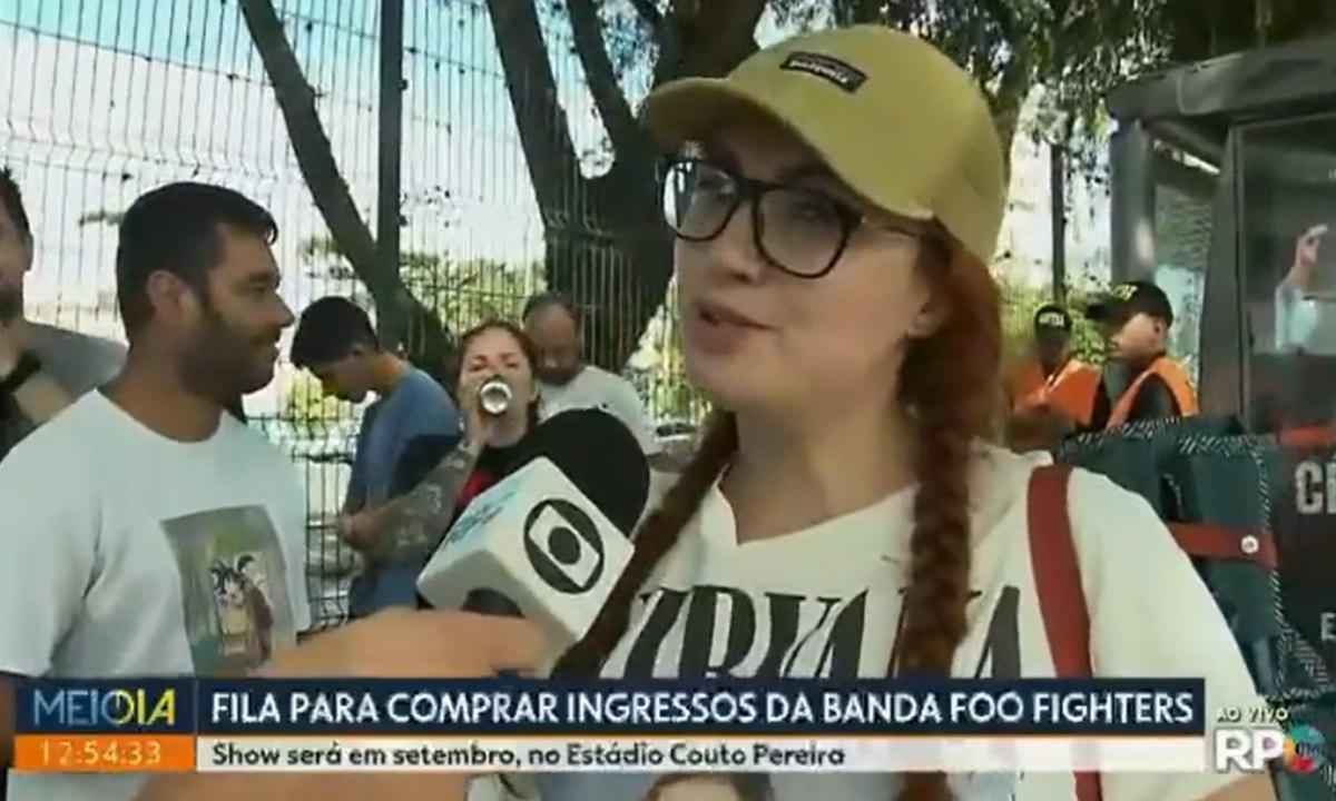 'Bolsonaro preso': Fã do Foo Fighters desconcerta repórter da Globo - Reprodução/Redes Sociais