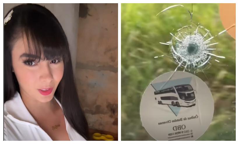 Ônibus de Juliana Bonde é alvejado durante tentativa de assalto em Minas - Redes Sociais / Reprodução