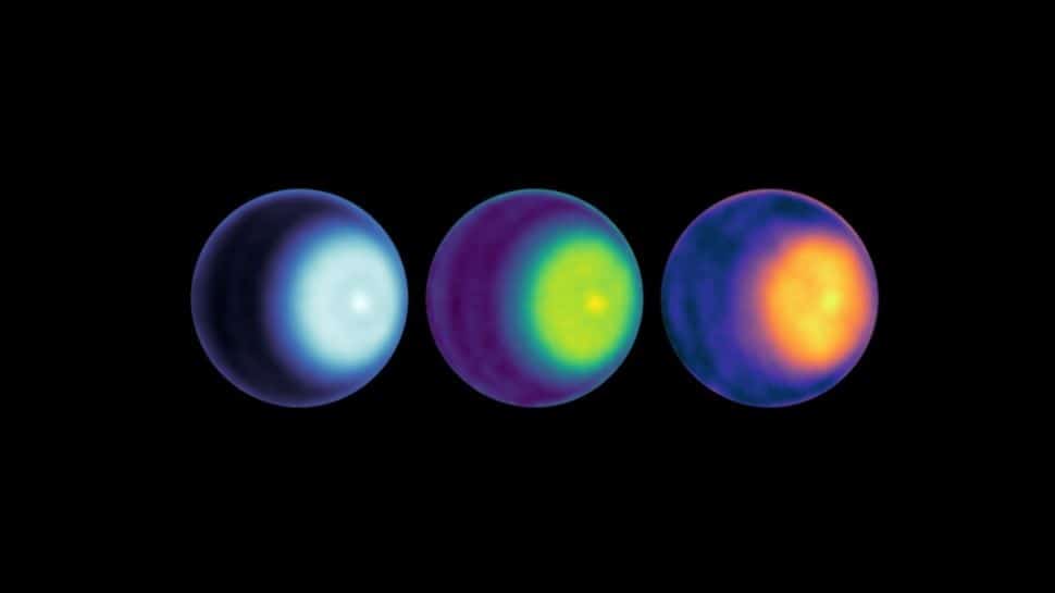 Urano revela ciclone polar e atmosfera intrigante - NASA/JPL-Caltech/VLA