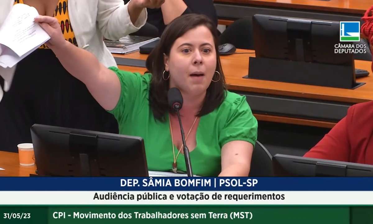 CPI do MST: Sâmia Bomfim tem áudio cortado pela 3ª vez - Reprodução/Câmara dos Deputados