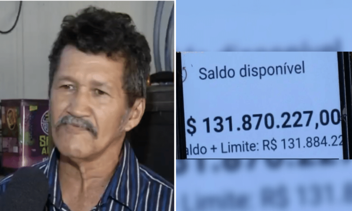 Motorista descobre R$ 132 milhões em sua conta por erro do banco - Reprodução/TV Anhanguera/TV Globo
