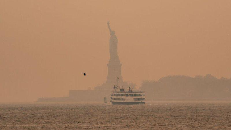 As impactantes imagens da nuvem de fumaça de queimada que cobriu Nova York - Getty Images
