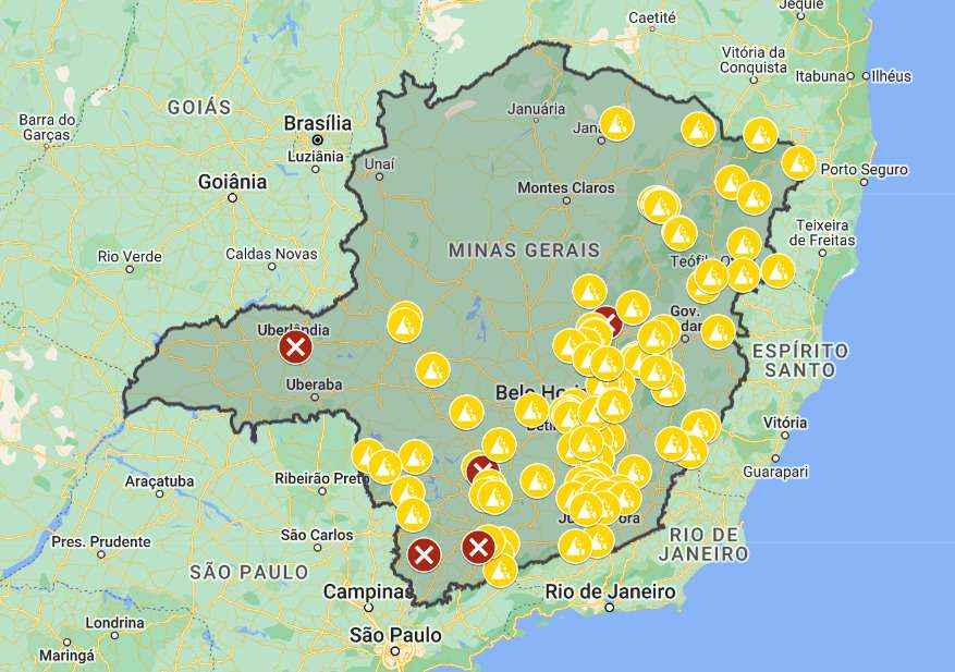 Mais de 100 trechos de rodovias estão bloqueados em Minas; confira quais - PRF / PMRVMG / Divulgação
