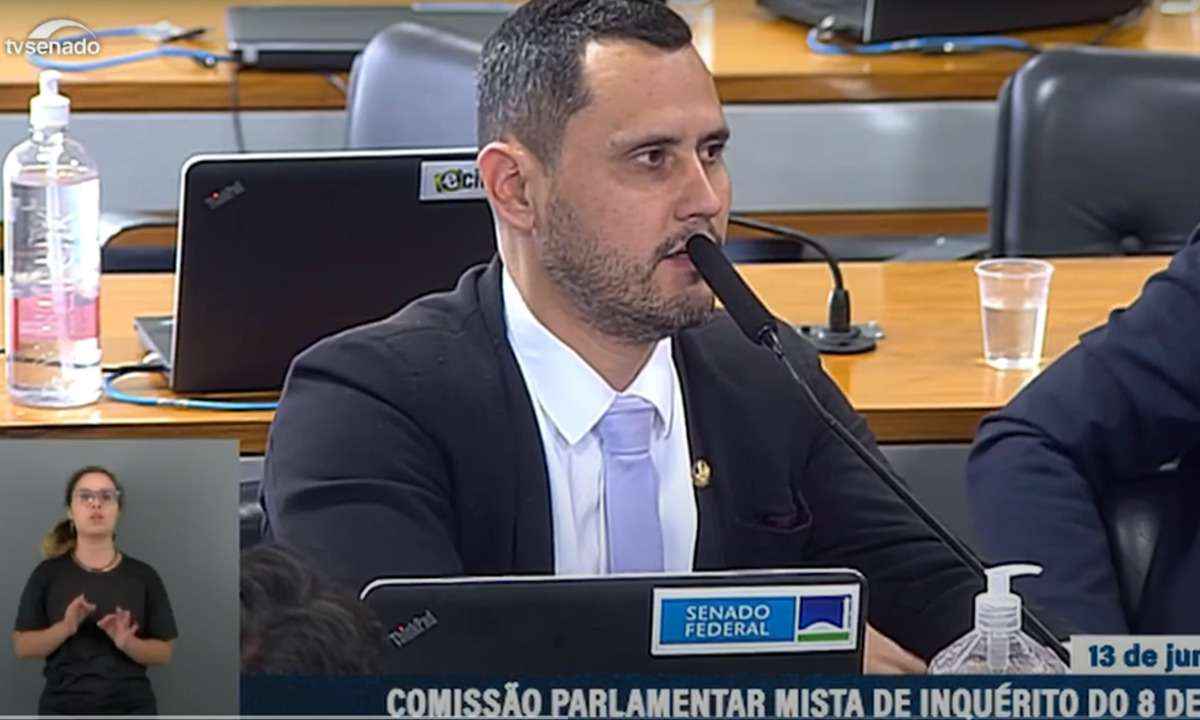 Cleitinho na CPMI de 8 de janeiro: 'G.Dias devia ser o primeiro a depor' - Reprodução/TV Senado