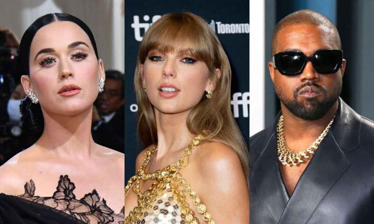 Relembre rivalidades de Taylor Swift: de Kanye West a Katy Perry - ANGELA  WEISS / VALERIE MACON / Jean-Baptiste Lacroix / AFP