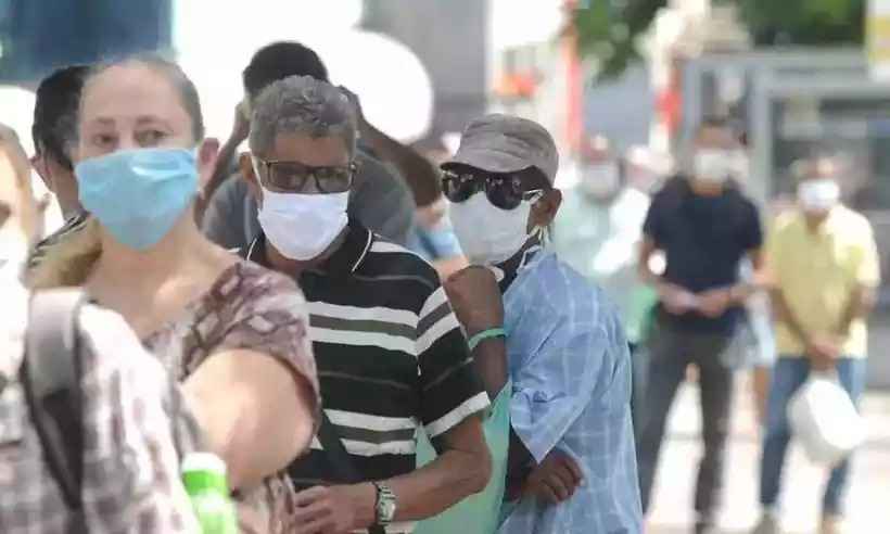COVID: BH tem mais de 400 multas pendentes sobre não uso de máscaras - Leandro Couri/EM/D.A Press