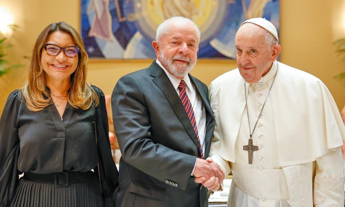 Lula se encontra com o Papa Francisco no Vaticano - Reprodução/Ricardo Stuckert