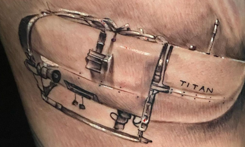 Brasileiro tatua submarino que implodiu em expedição ao Titanic - Marcelo Venturini/Reprodução
