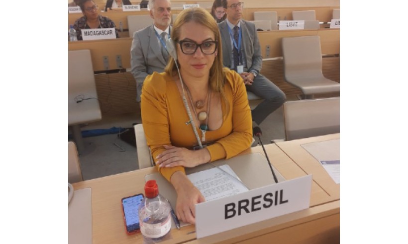 Symmy Larrat é a primeira travesti a representar o Brasil na ONU - Twitter/Reprodução