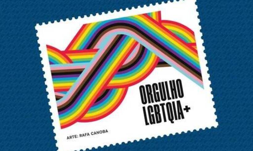 Correios vão lançar selo em comemoração ao dia do orgulho LGBTQIA+ - Correios/Divulgação