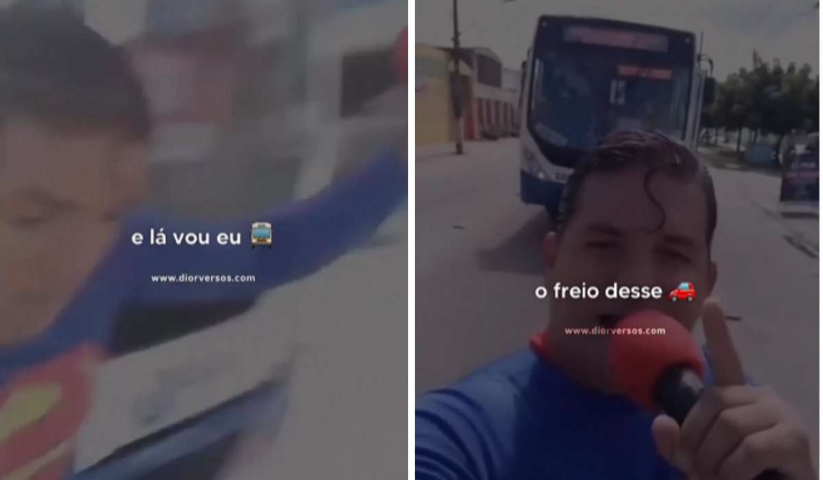 'Superman sergipano' viraliza com acidente de ônibus - Reprodução / redes sociais