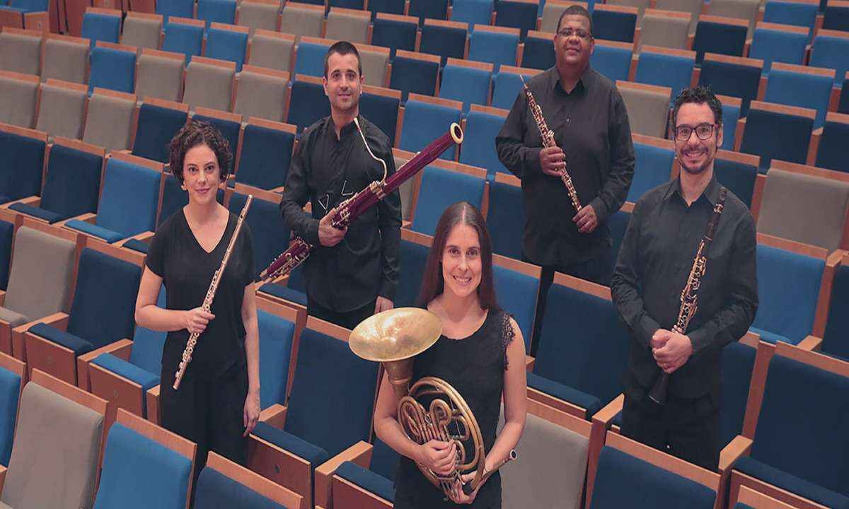 Quinteto de Sopros da Filarmônica faz concerto especial neste domingo - Vinícius Correia/divulgação
